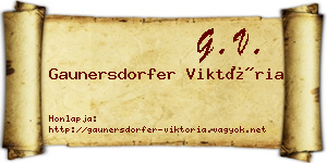 Gaunersdorfer Viktória névjegykártya